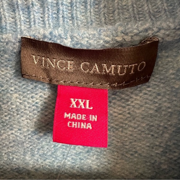NWT Vince Camuto XXL Blue Soft Knit Turtleneck Sweater Pullover New - Picture 2 of 6